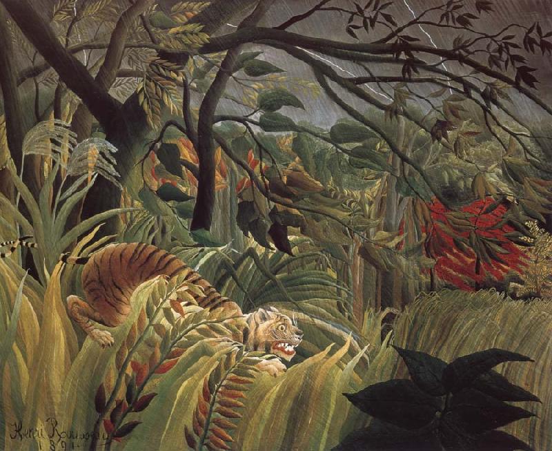 Henri Rousseau Tiger in a Tropical Storm